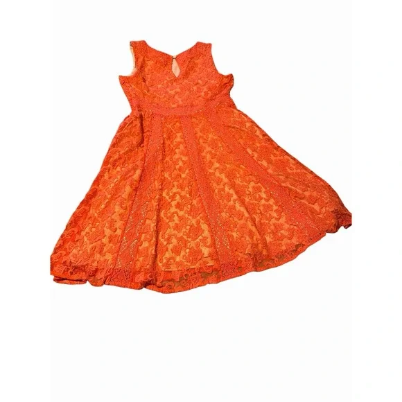 Sundance Catalog Emma Coral Floral Mesh Lace Embroidered Size 4 Wedding Guest - Picture 9 of 10